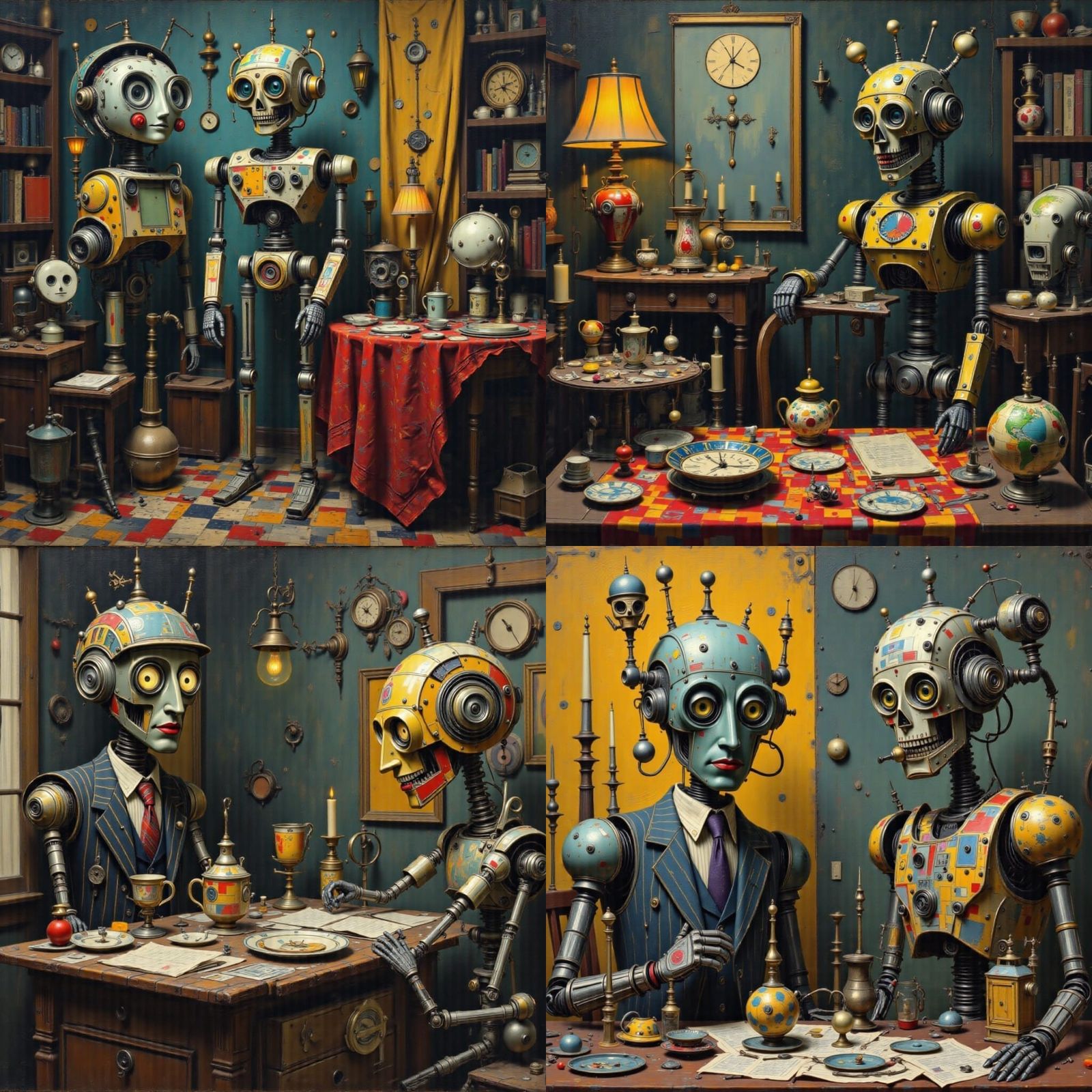 1920s Picasso-Style Robots in Vintage Technology