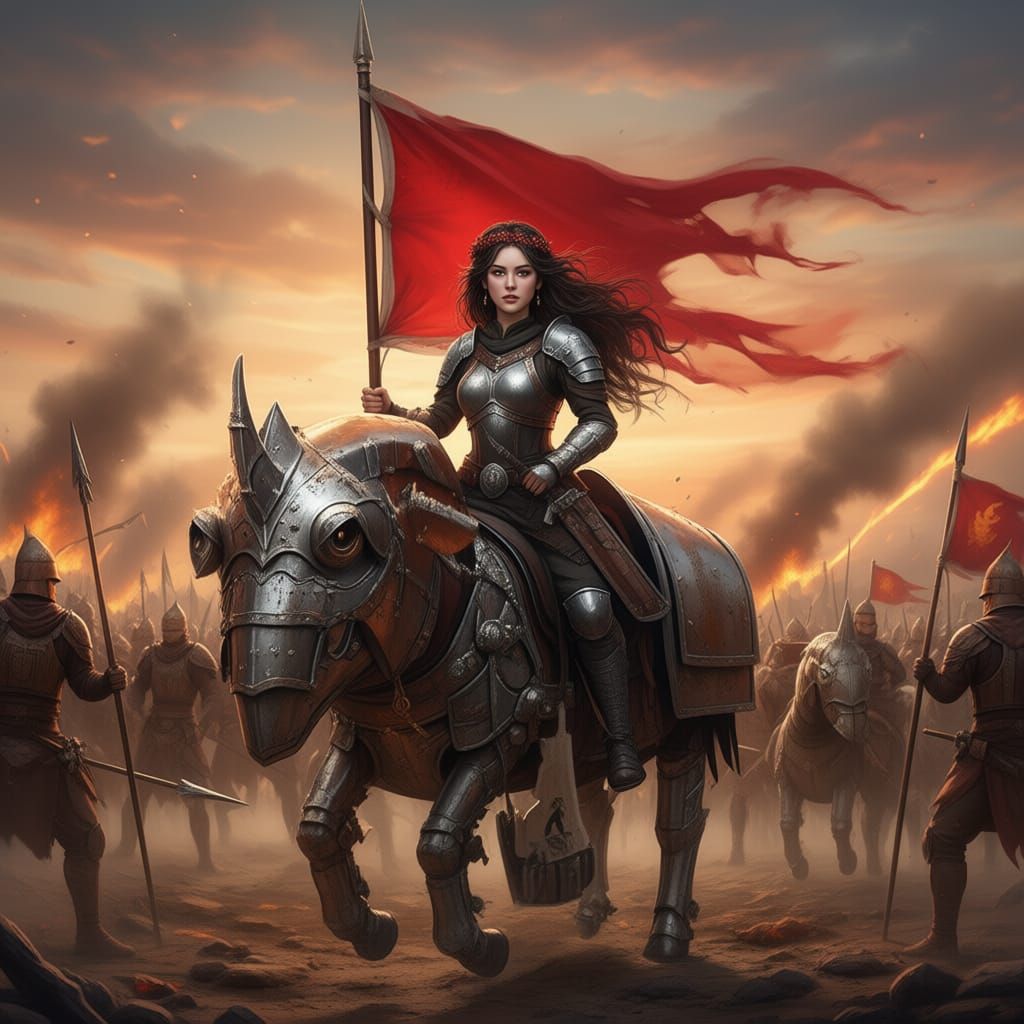 Female Soldier in Combat Gear