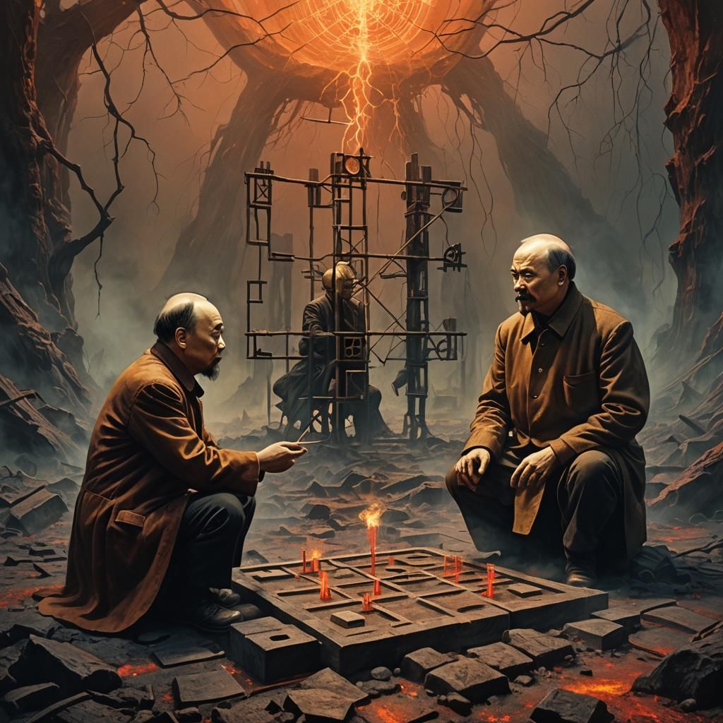 Mao and Lenin Play Tic-Tac-Toe in Hell