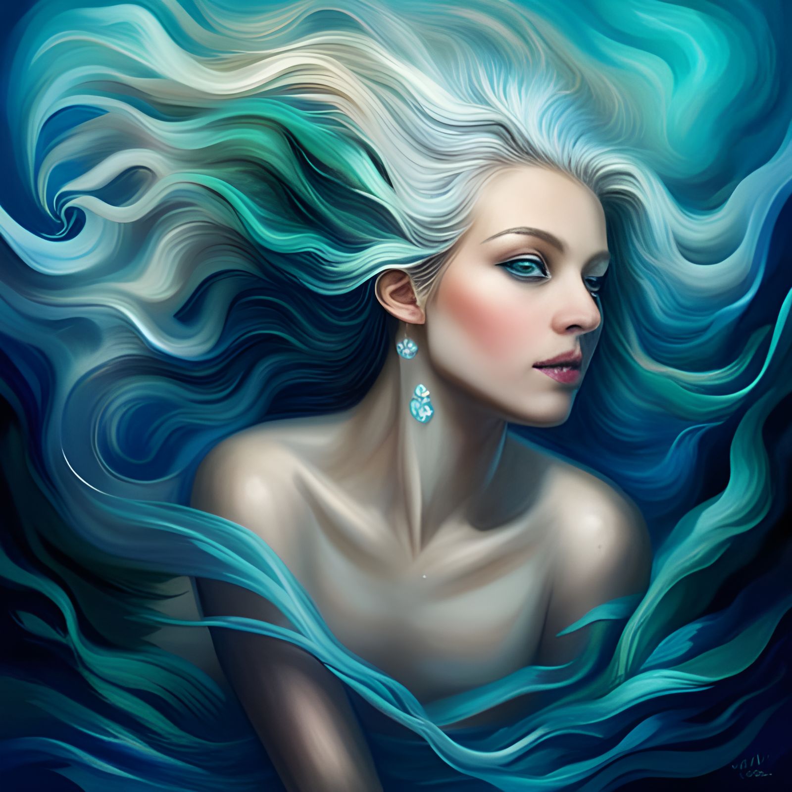 Ocean Goddess: Serene Depths