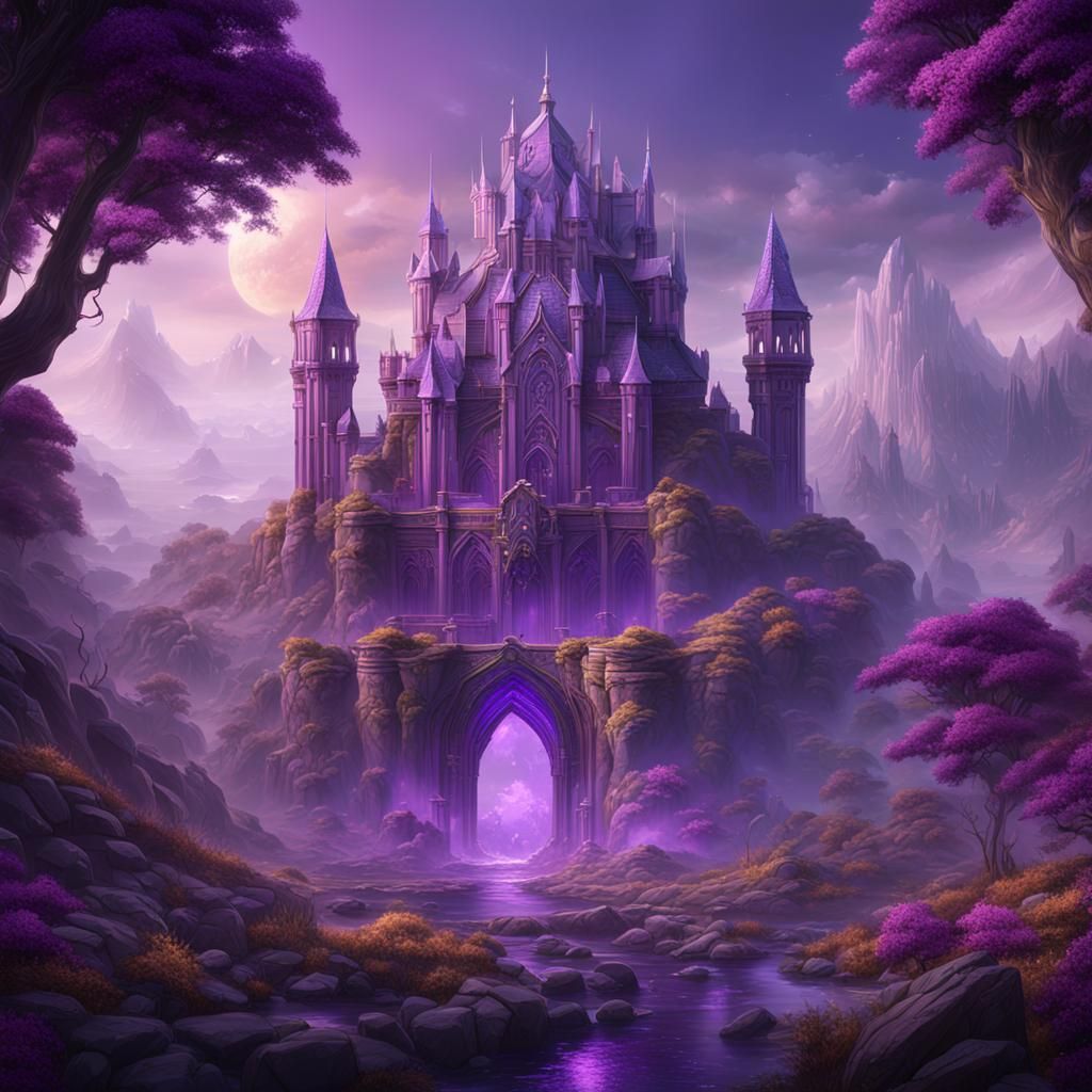 Amethyst Gem in Detailed Matte Painting