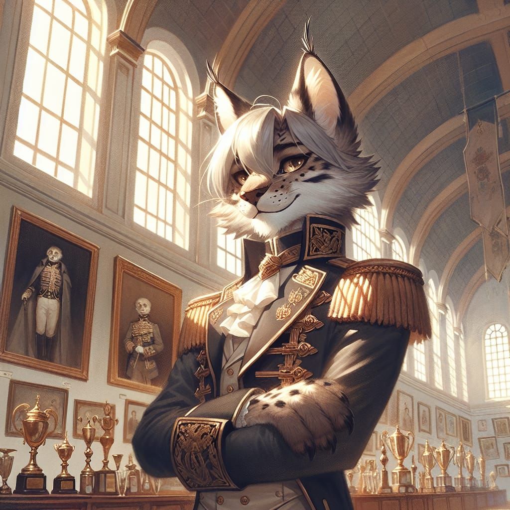 Distinguished Officer in Elegant Military Regalia