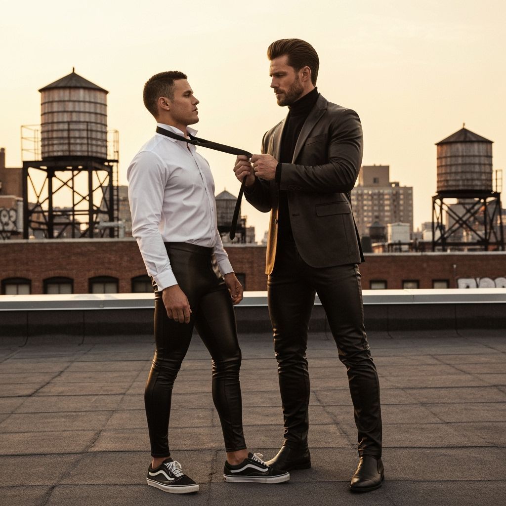 Rooftop Rendezvous at Sunset: Cinematic Urban Romance