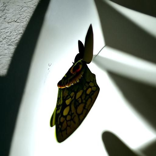 Sleeping stain glass moth
