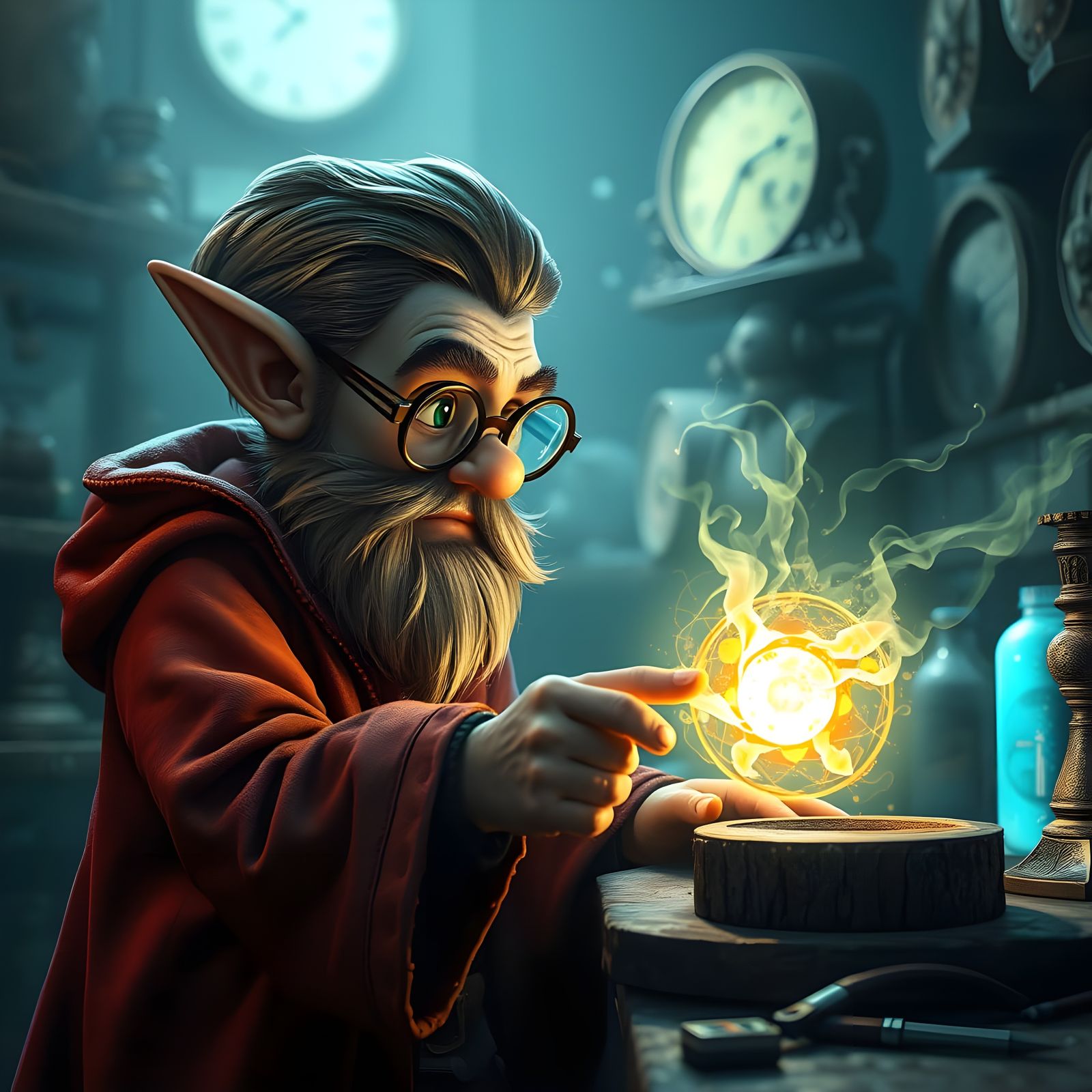 Dwarf Scientist Unveils Mystical Energy Source in Moody Lab