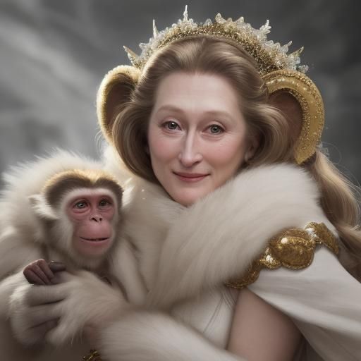 Hyperrealistic Portrait of a Party-Ready Monkey