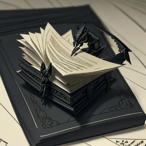 Origami Scorpion Guitar Papercraft in 8K