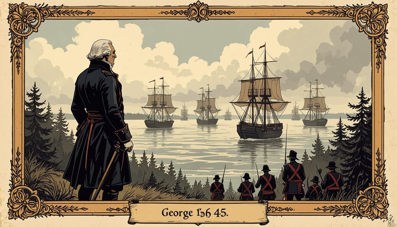 Washington Gazes at Warships: Medieval Manuscript Illustrati...