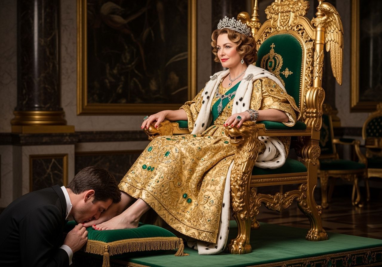 French Empress on Eagle Throne, Professional Photography