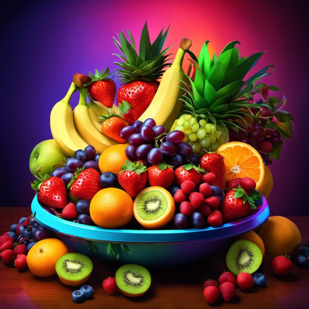 A fruit bowl filled with fresh and colorful fruits