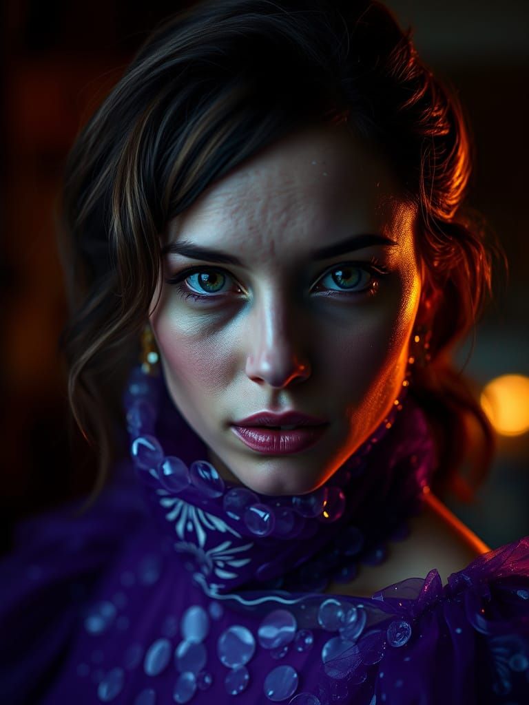 Future Chiaroscuro Photo: Purple Bubble Wrap Dress