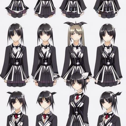 2000s Anime Idol Girl Reference Sheet