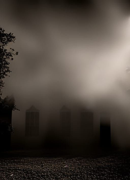 Nightmare Horror: Faceless Figure in Dark Fog