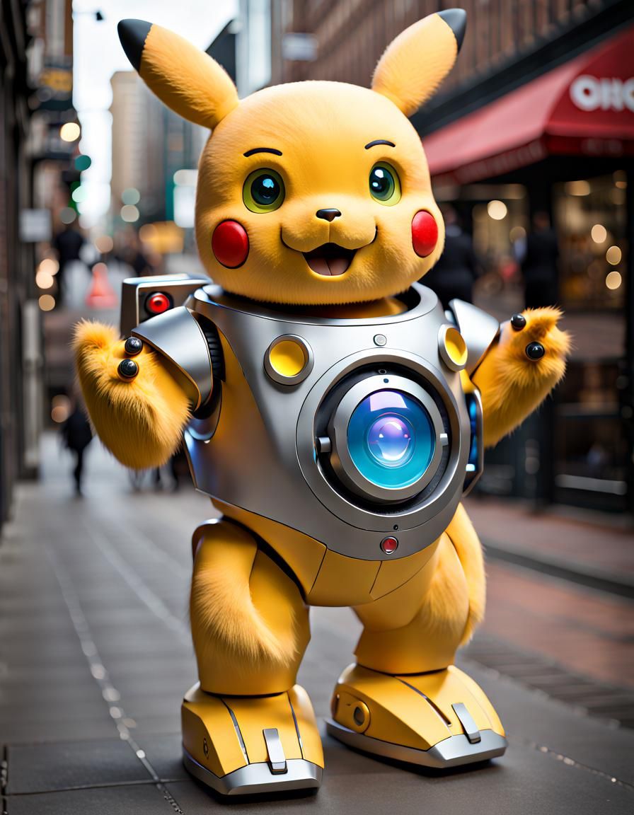 Cinematic Robot Pikachu Care Bear Dwarf