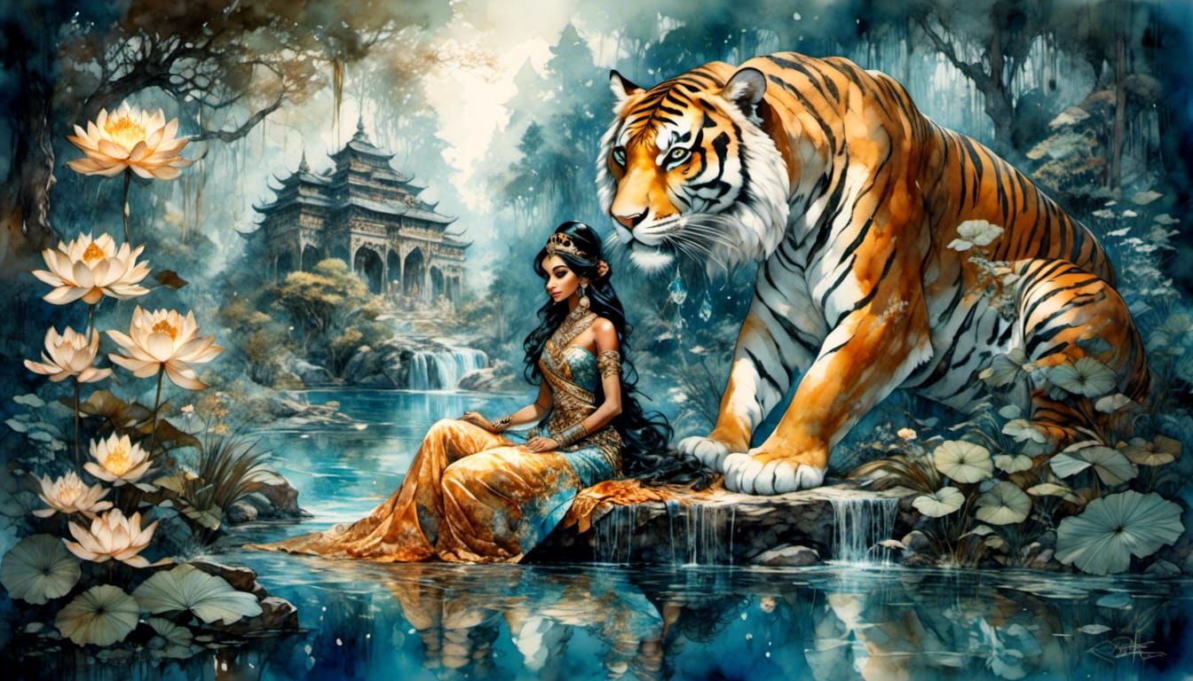 Jasmine and Raja in Dark Fantasy Lacework