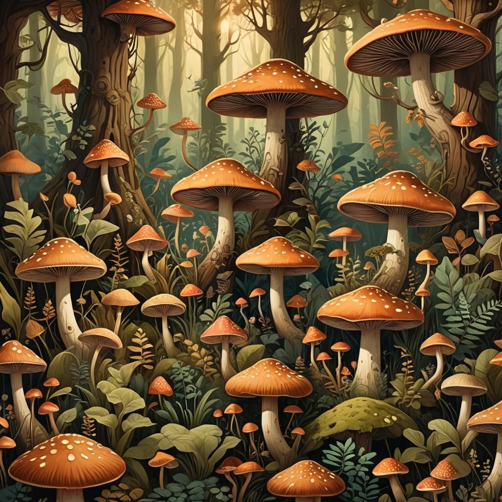 Enchanted Forest: Whimsical Animals in Earthy Tones