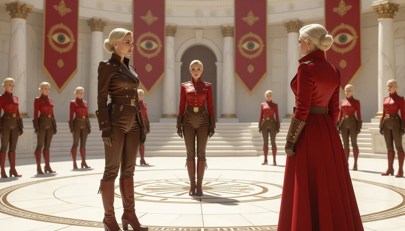 Steampunk Soldiers in Marble Arena