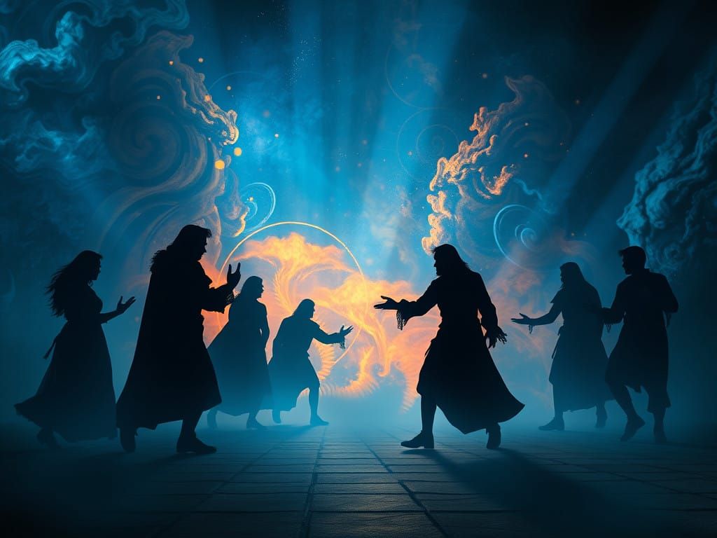 Shadows Perform Iconic Hamlet Scenes in Vibrant Dreamlike Th...