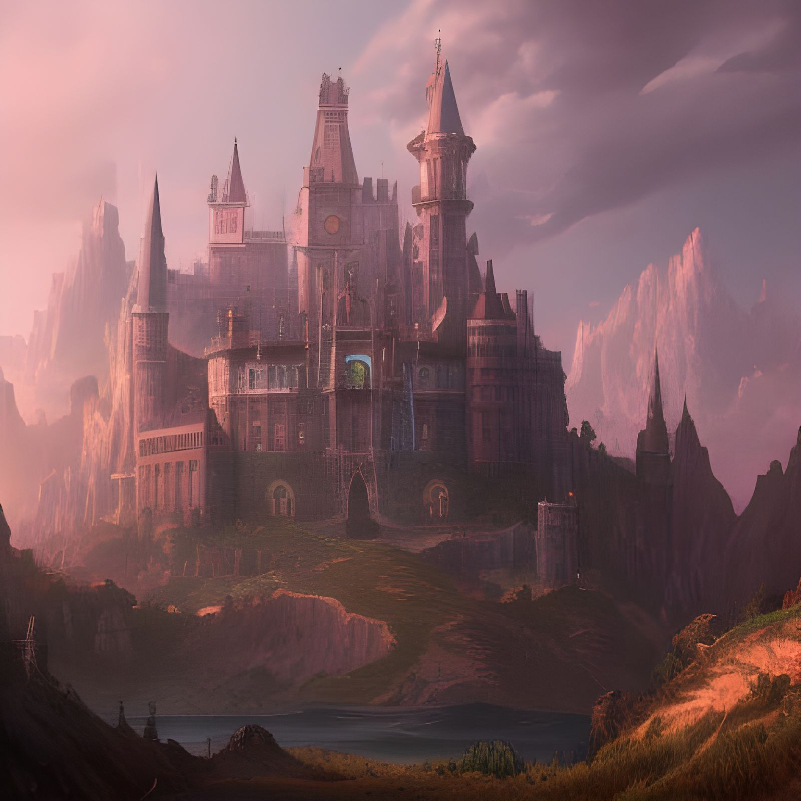 Fantastical Modern Castle Concept Art