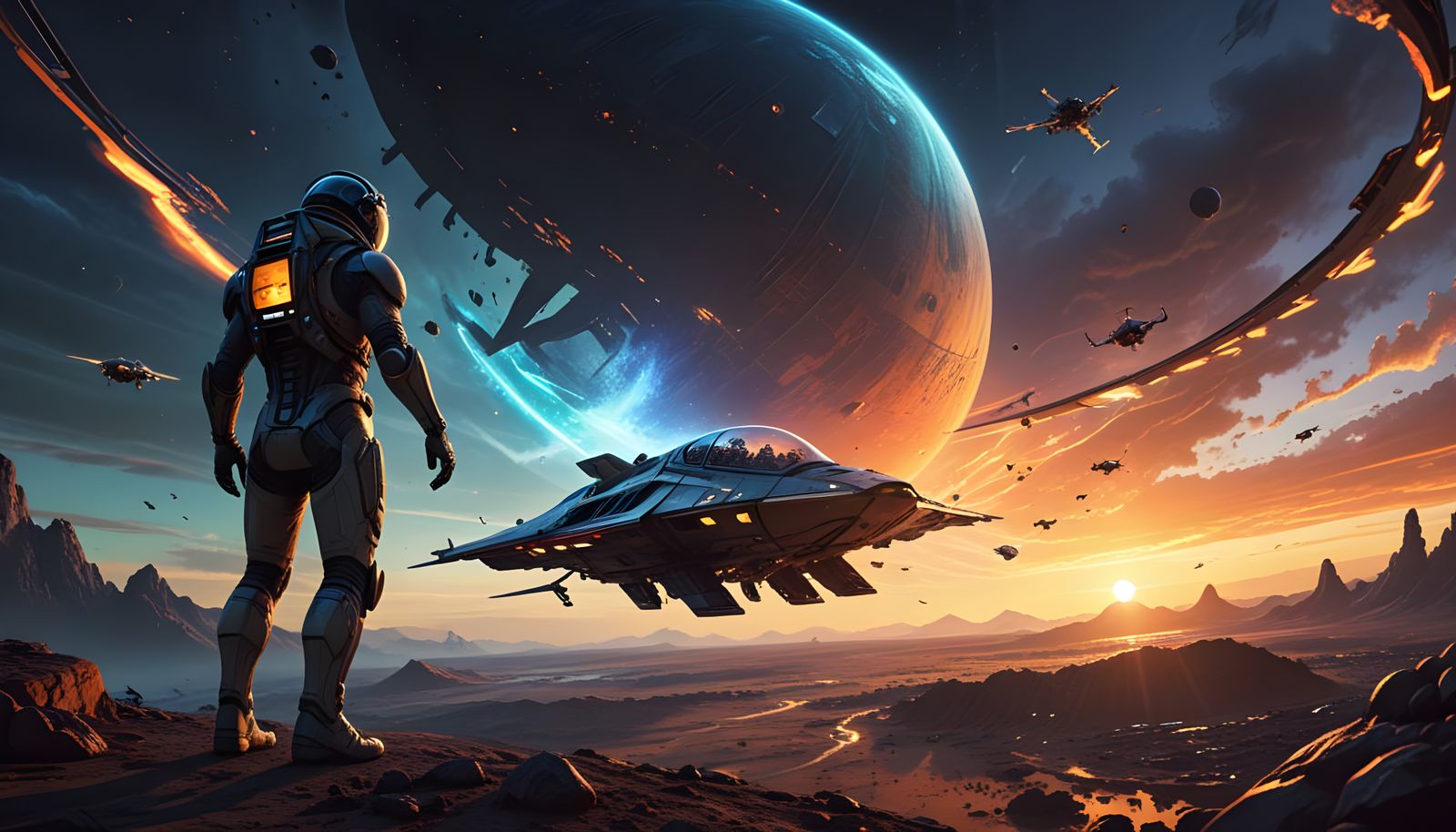 Sci-Fi Comic Storyboard: Epic Space Adventure in Vivid Color...