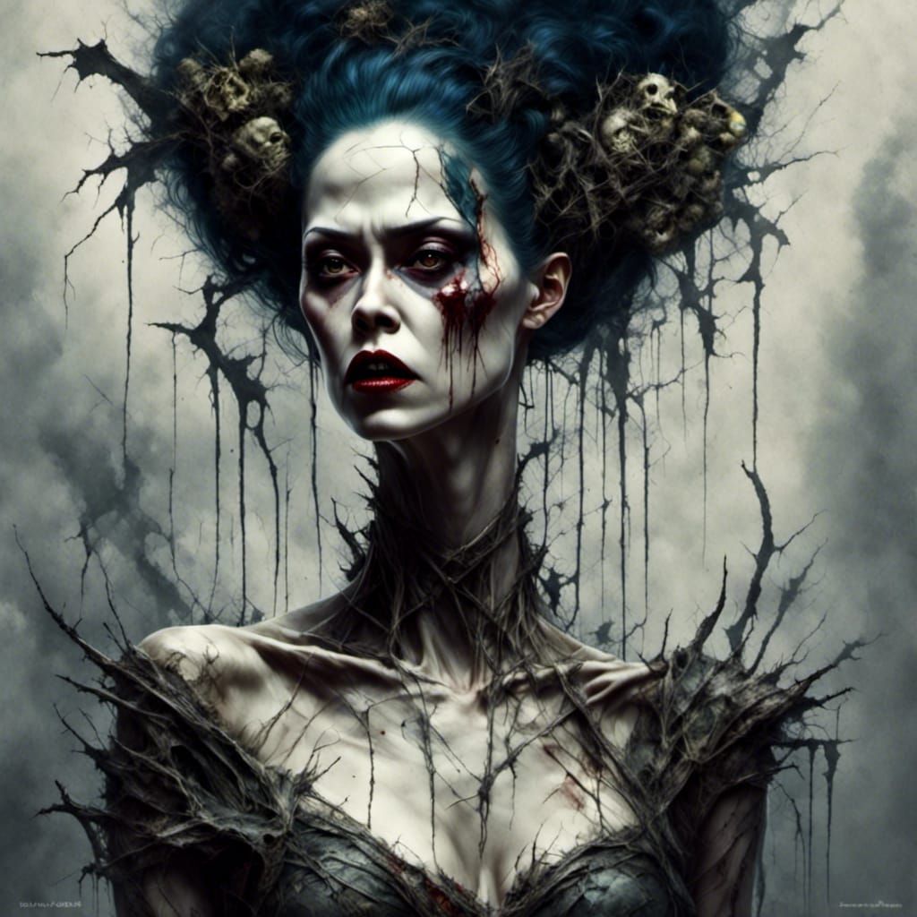 Elvira as Macabre Bride of Frankenstein