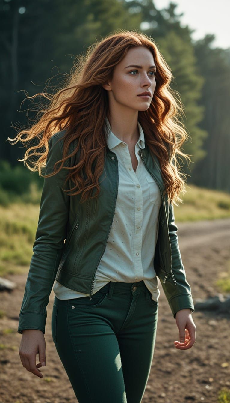 Hyperdetailed Photo of a Beautiful Woman on Film