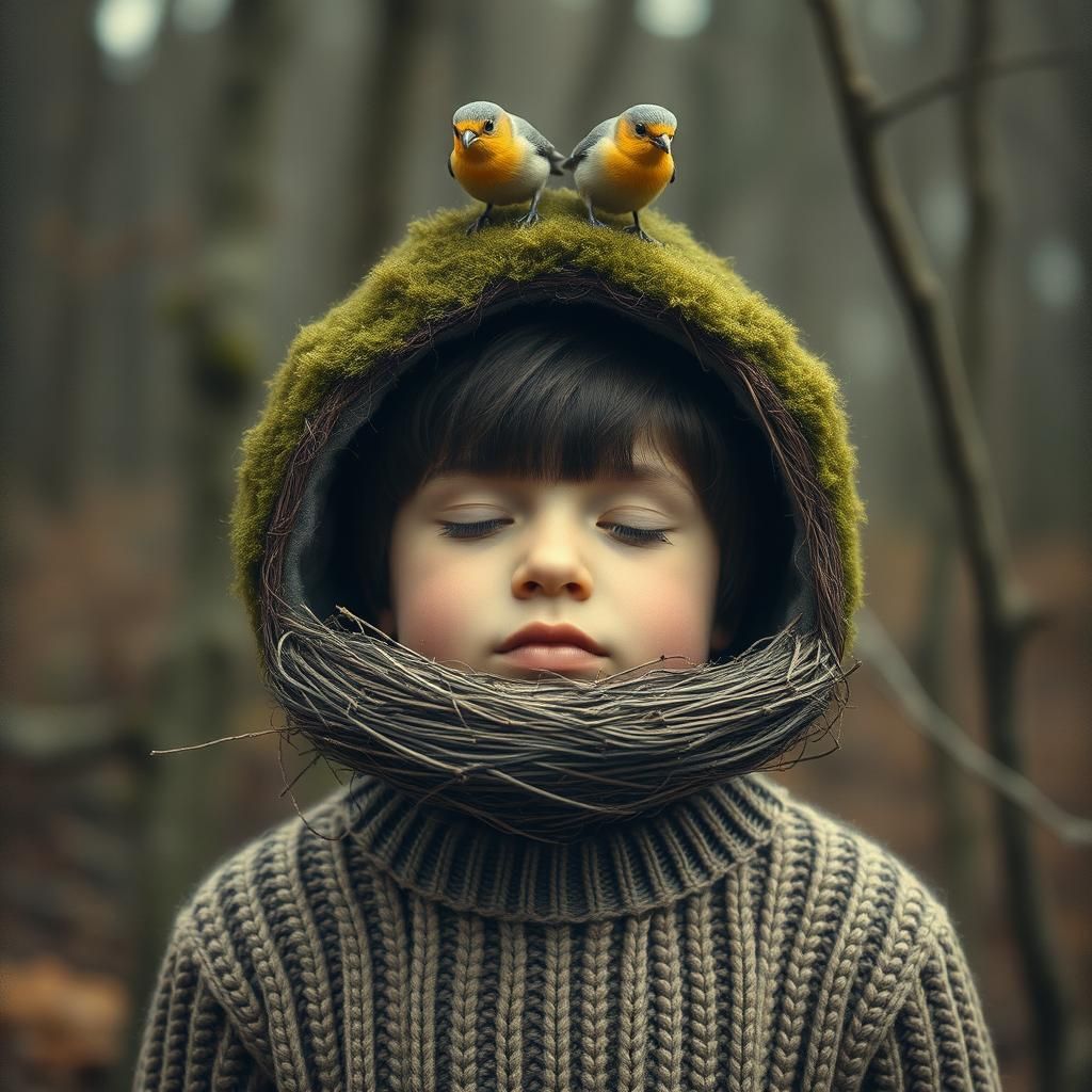 Whimsical Bird Hat in Vintage 1960s Style