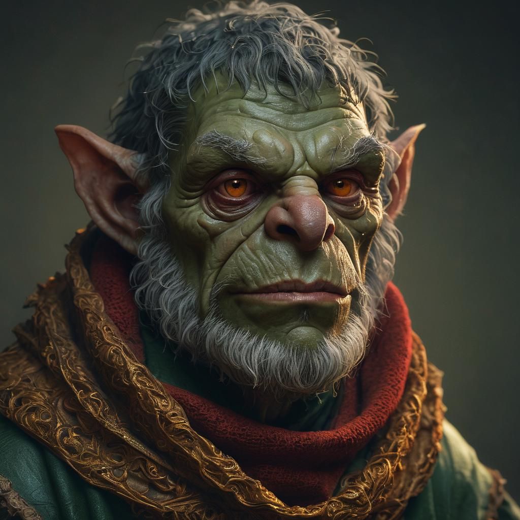 Goblin Alchemist Portrait in Dark Fantasy Style