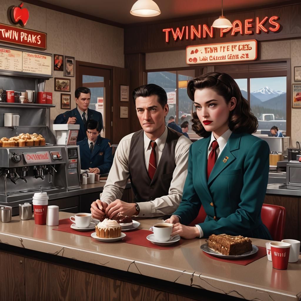 Twin Peaks Diner: Agent Cooper's Coffee Break in 3D Anime
