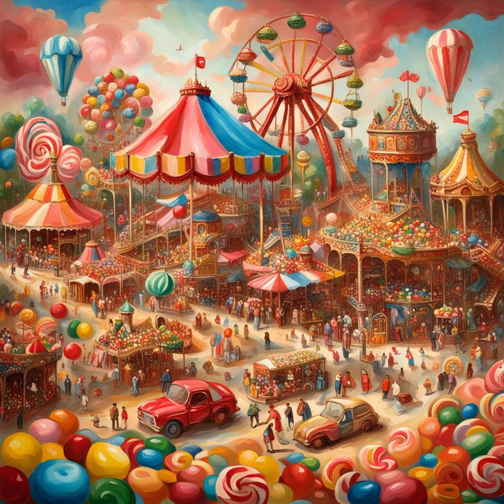 Candy Amusement Park in Romantic Style