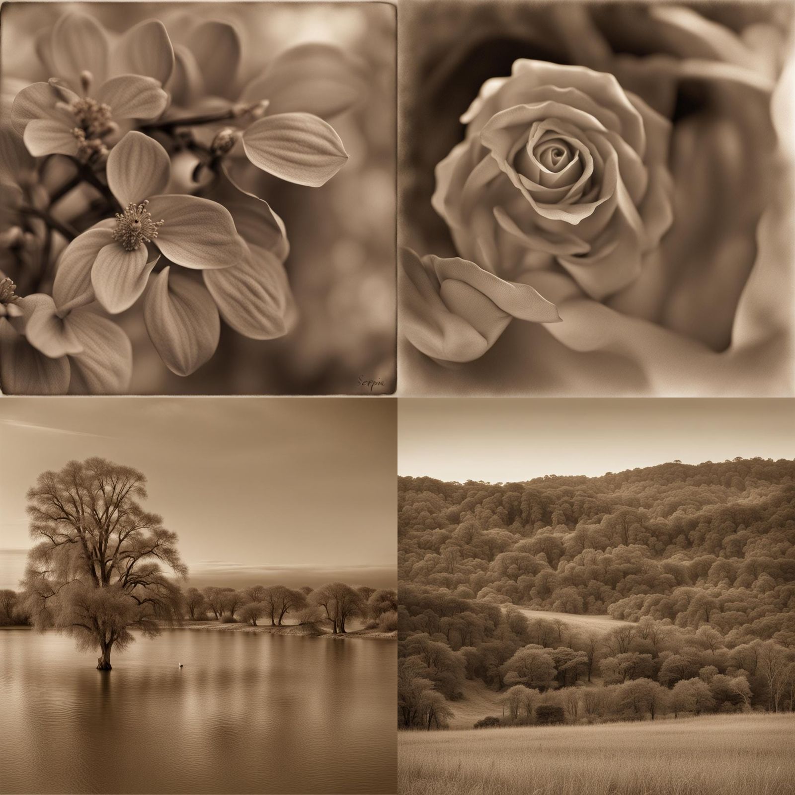 Classic Sepia Tone Image Generated by AI