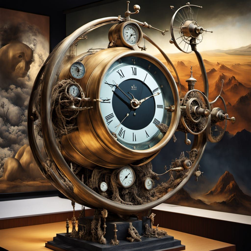 Surreal clock by Dali