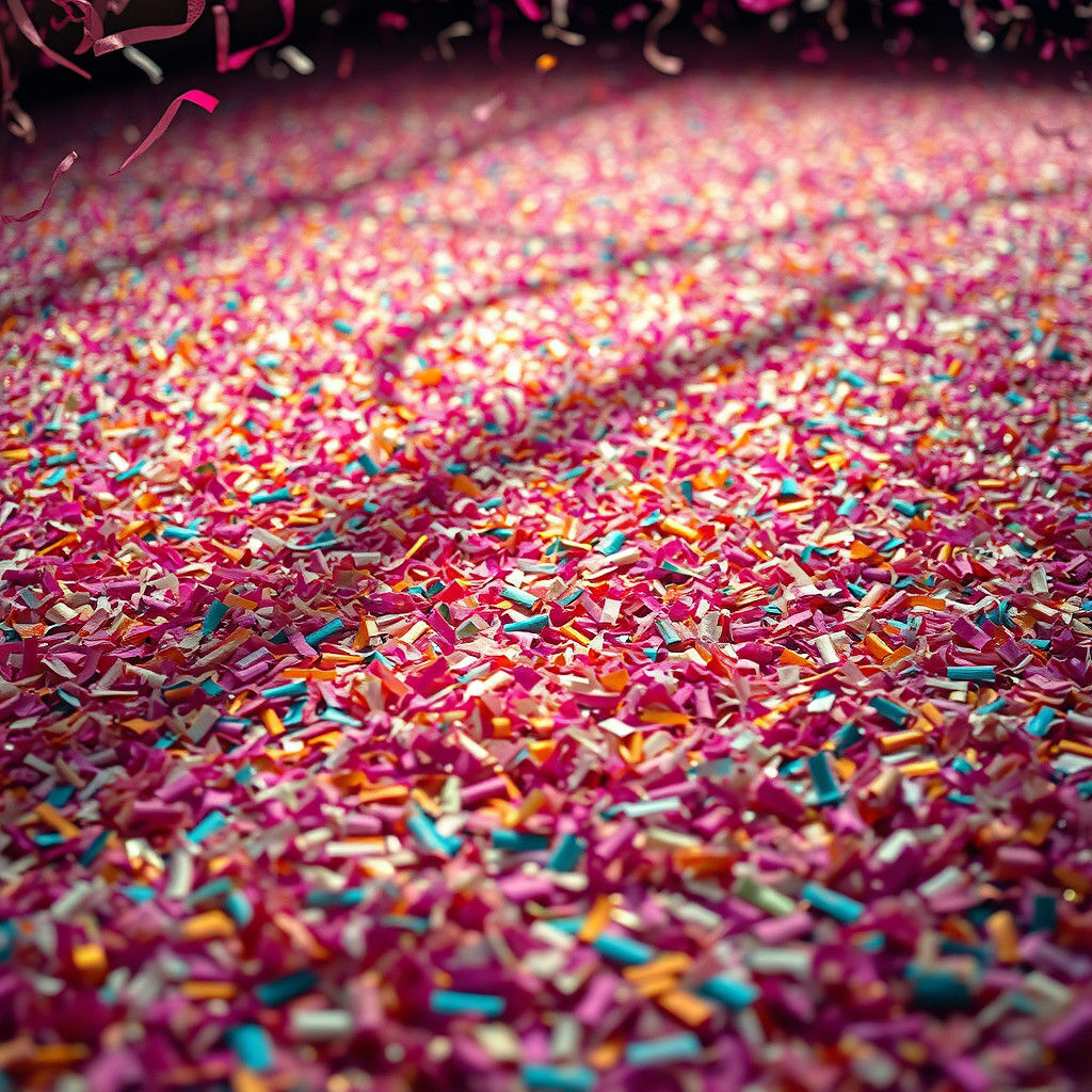 Confetti Floor in Hyperrealistic Style