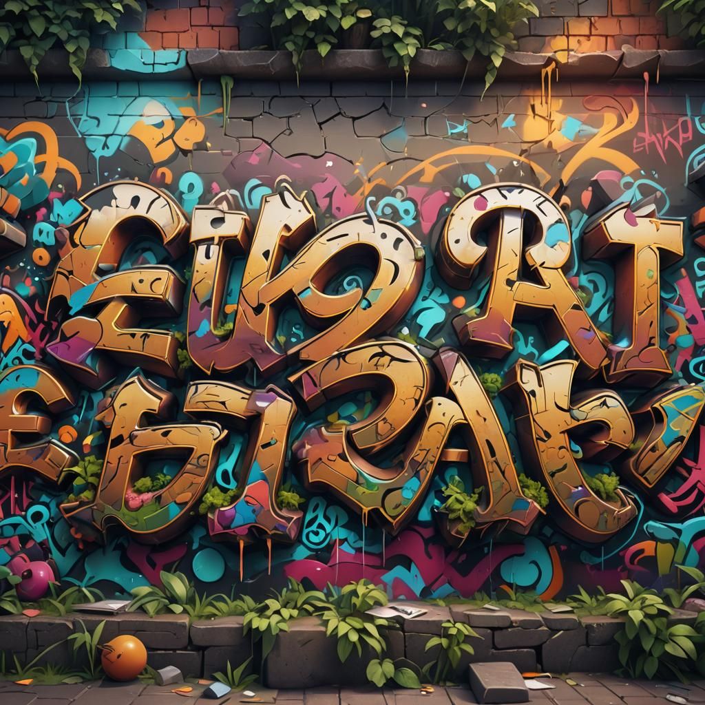 Graffiti Art Featuring the Name Efrat