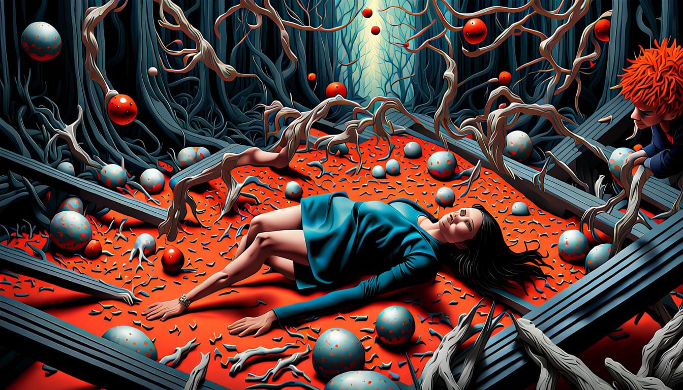 Surreal Hellscape in Hyperrealistic Art Style