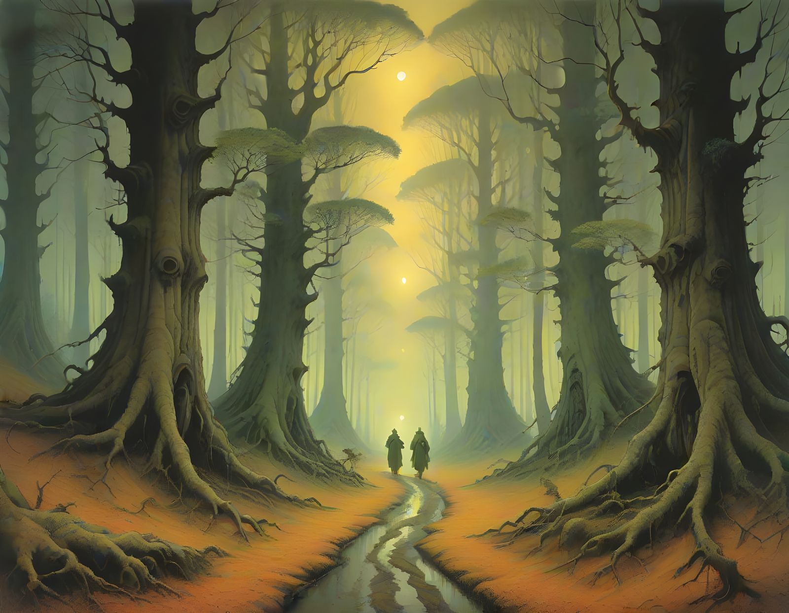 Enchanted Forest Procession: Majestic Walking Trees of Middl...