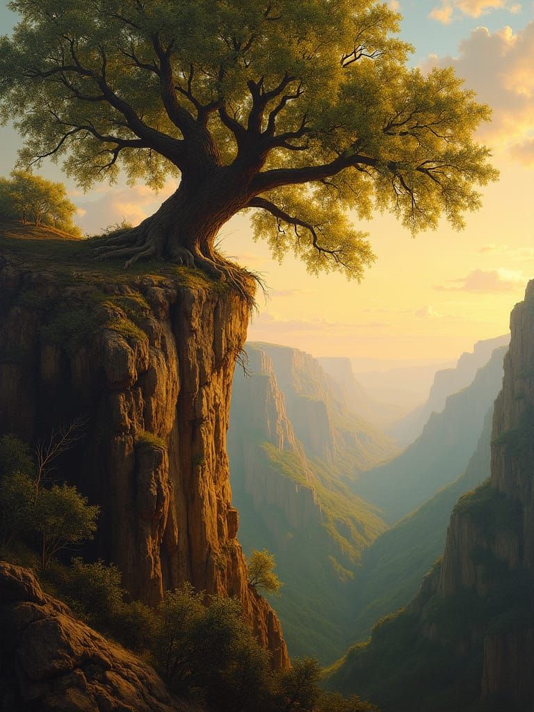 Hudson River Valley Oak in Golden Light