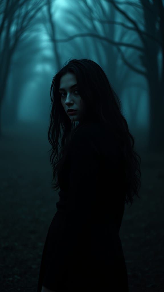 Elegant Woman in Cinematic Black and White