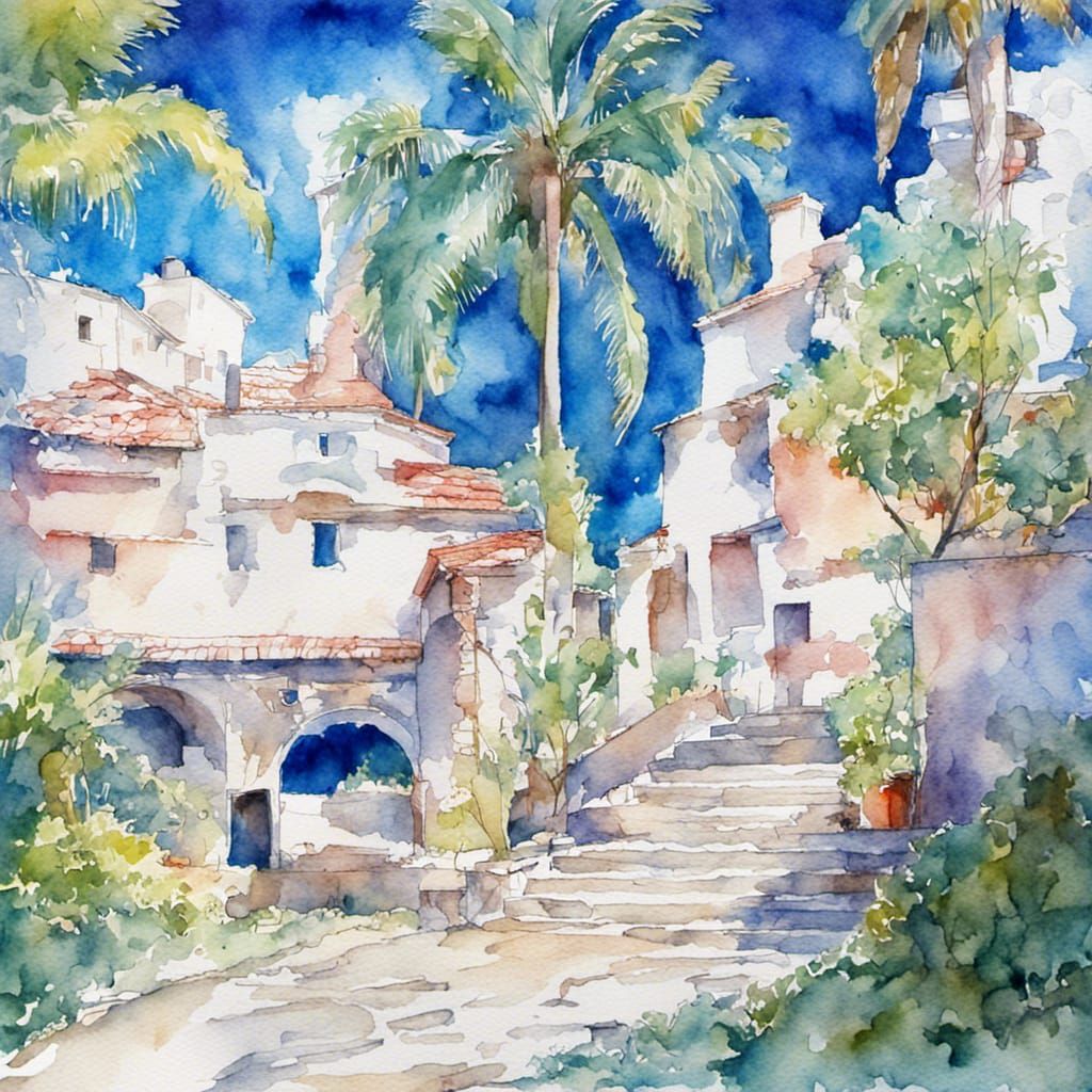 Elegant Watercolour Drawing