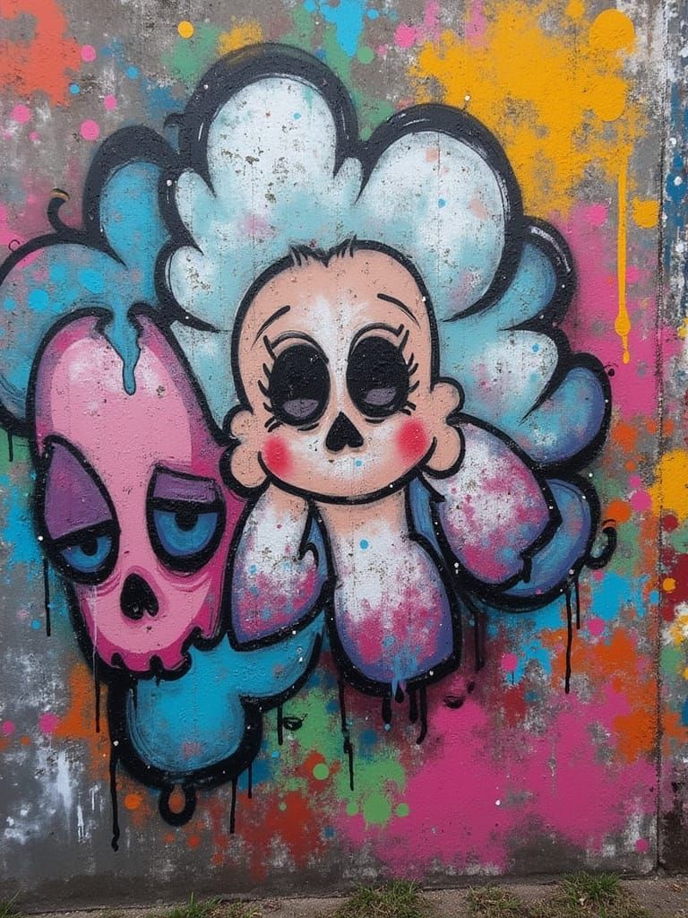 graffiti art background, NO PEOPLE, images only, spray paint...