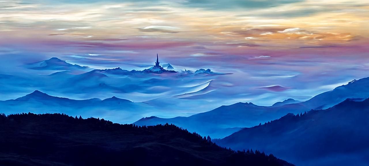 Dew covered valley