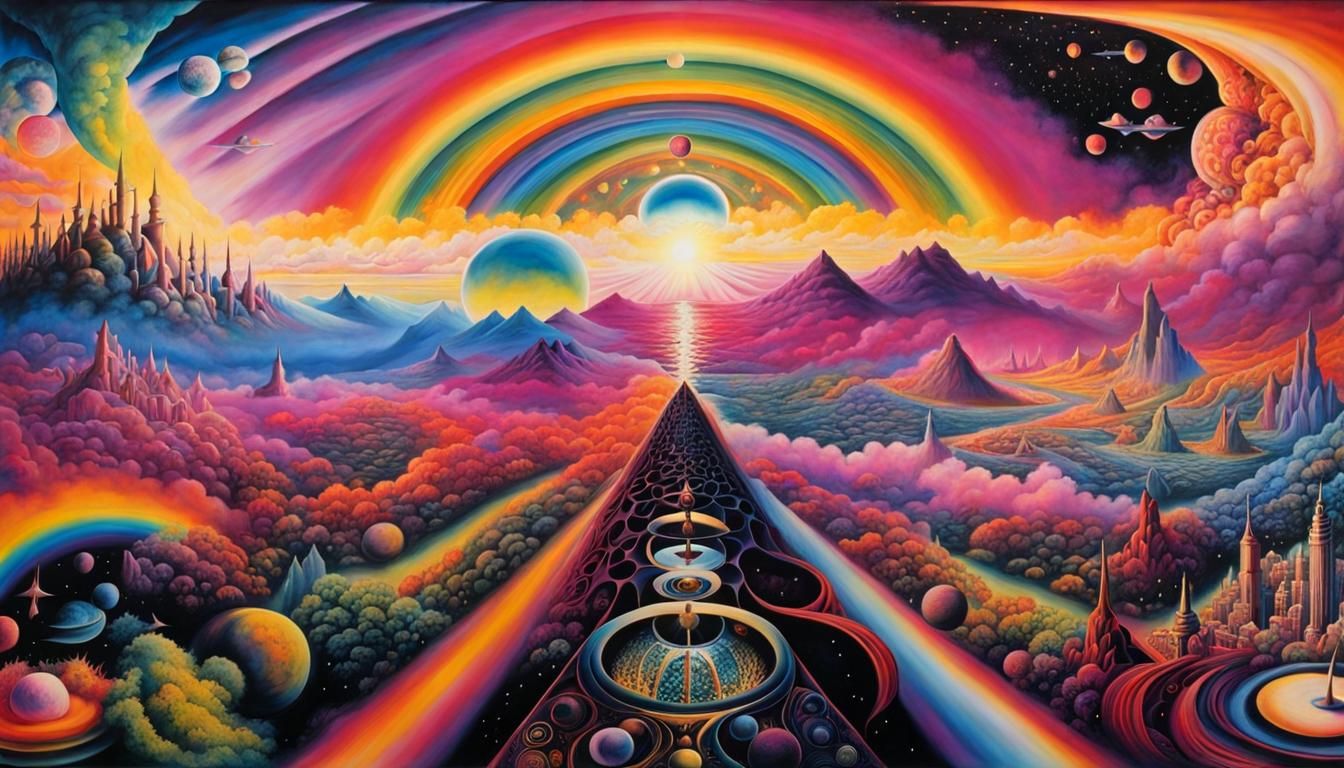 Psychedelic Pink Floyd Tribute Art