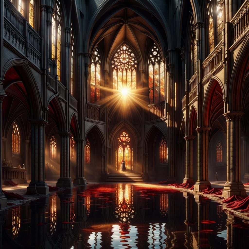 Eldritch Gothic Cathedral Concept Art in 8K