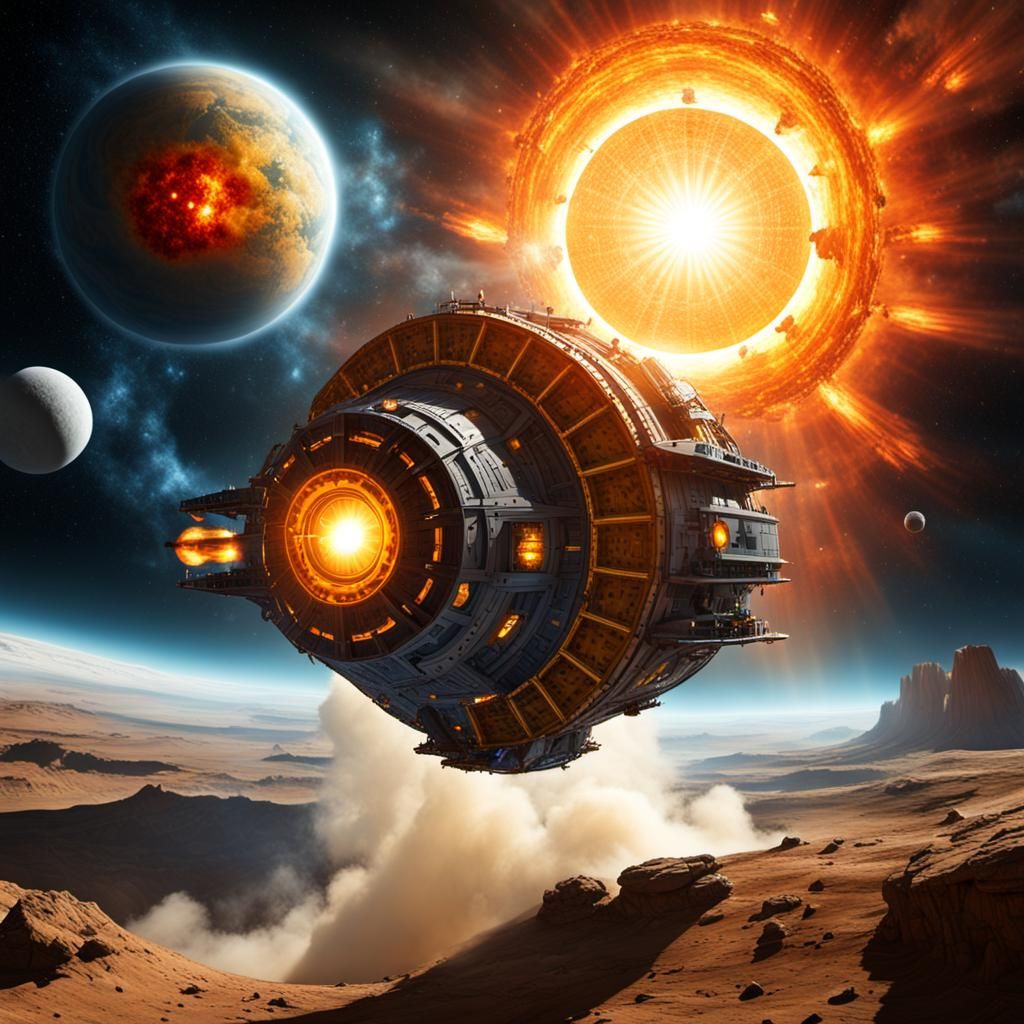 Cosmic Journey Through an Exploding Sun