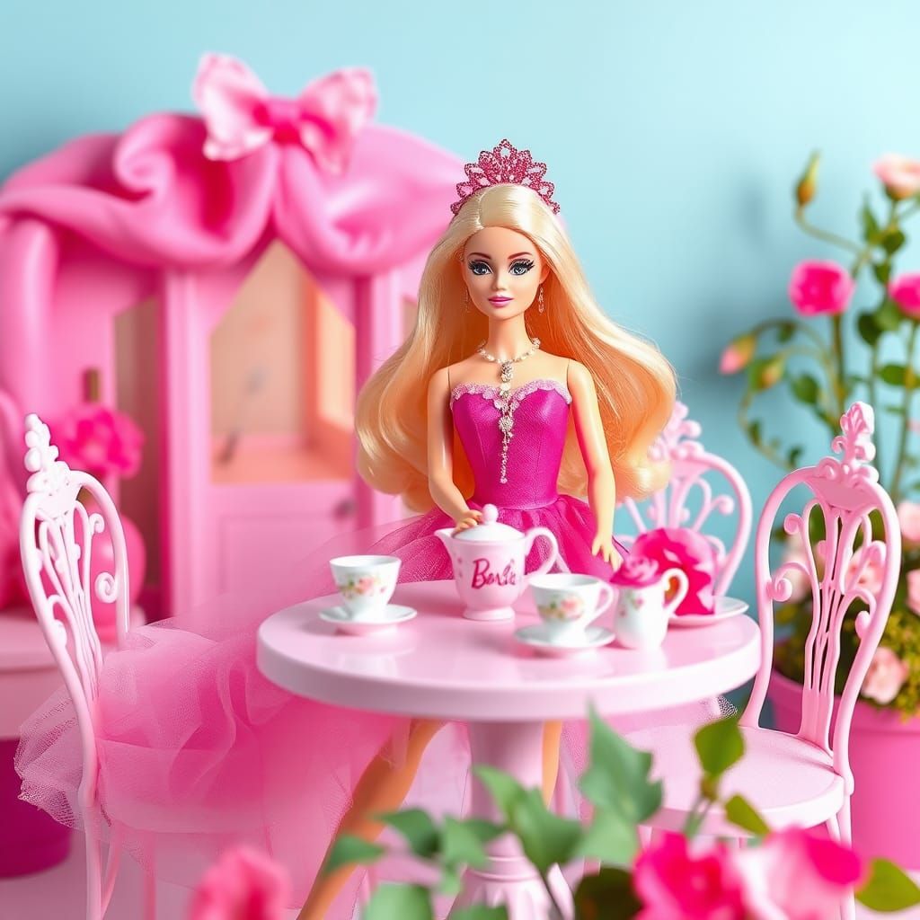 Barbie and Ken's Pink Tea Party