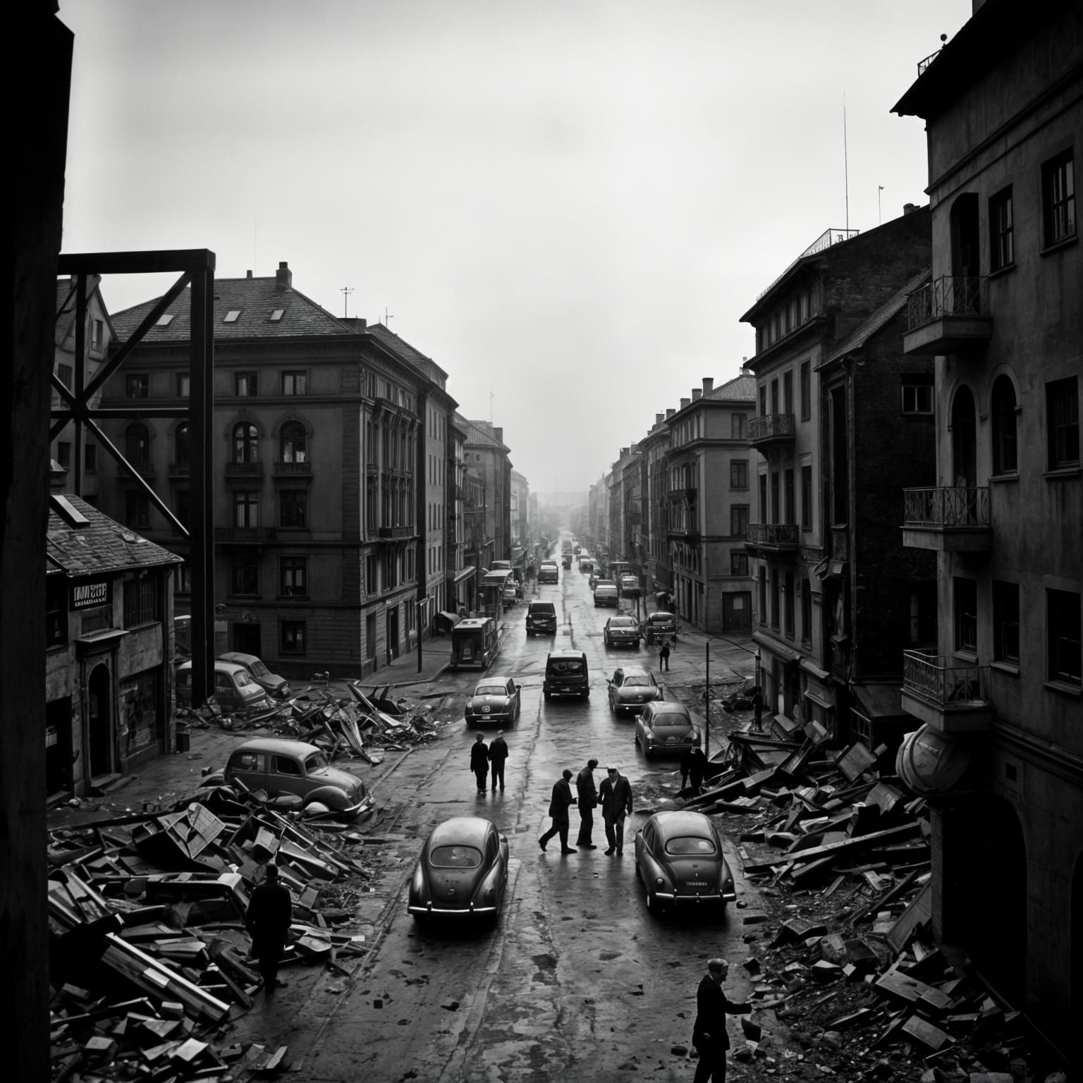 Post-War Germany in Gritty Black and White