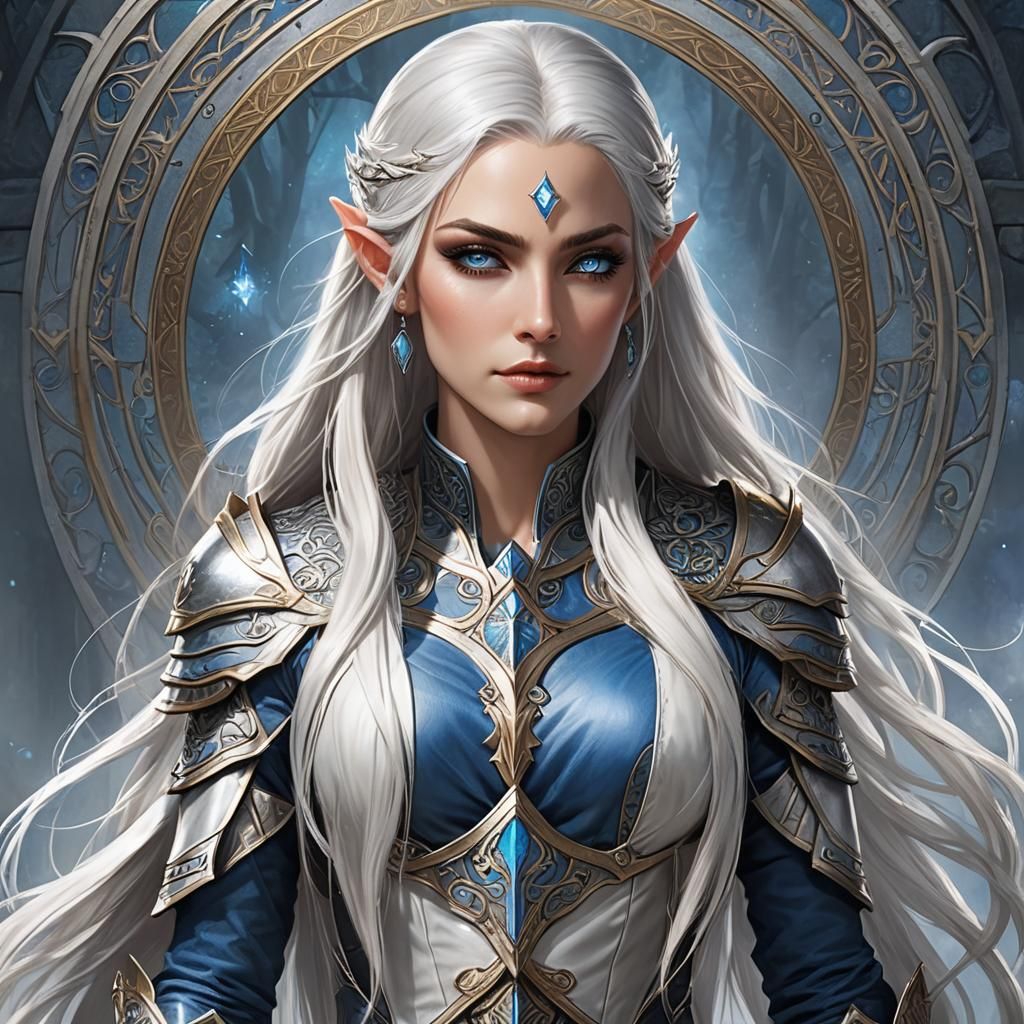 Radiant Half-Elf Paladin of the Luminous Vanguard