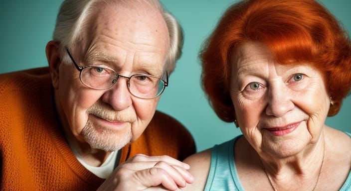 Granddaughter Photographs Grandparents in Realistic Portrait