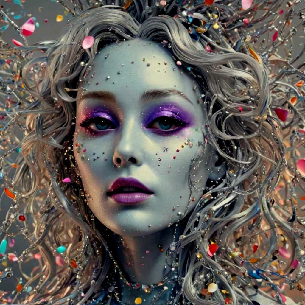 Surreal Glamour: A Psychedelic CGI Masterpiece
