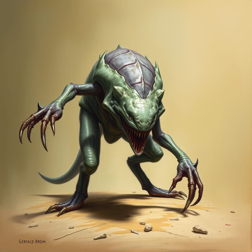 Horrific, Semi-Solid Creature Emerges from Darkened Landscap...